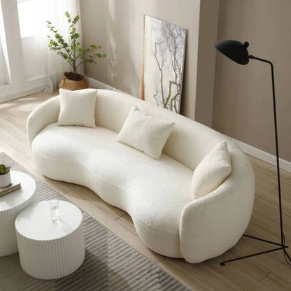 Yazgur 93.6" Curved Modern Upholstered Sofa
